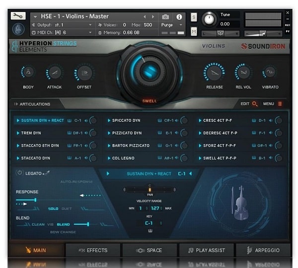 Hyperion Strings Elements