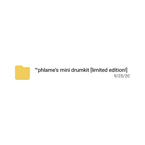 kidphlame's mini drumkit [limited edition!] WAV FLP