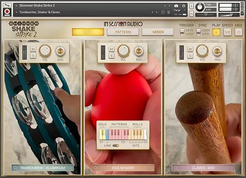 In Session Audio Shimmer Shake Strike 2 with the Expansion KONTAKT