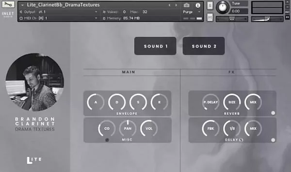 Inletaudio Lite Clarinet Drama Textures KONTAKT 