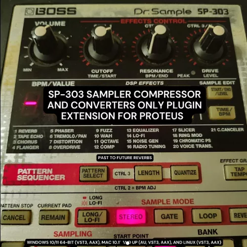 PastToFutureReverbs SP-303 Sampler Compressor Plugin Extension for Proteus! (Bonus Converters Only Capture)