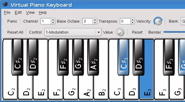 Virtual MIDI Piano Keyboard