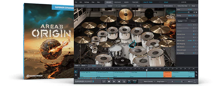 Toontrack Area 33 Origin SDX MIDI