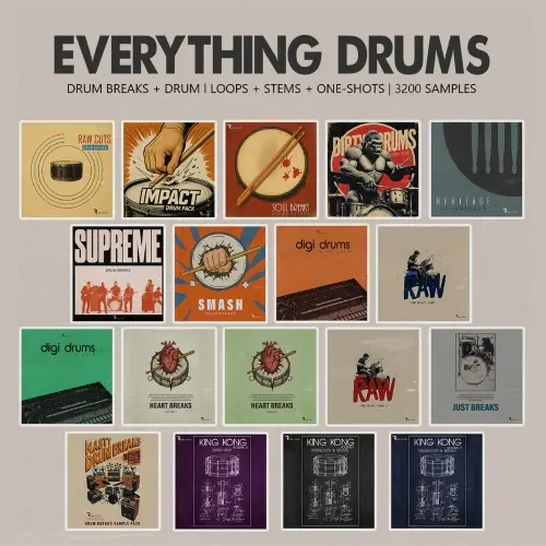Retro Loops Everything Drums (One-Shots & Drum Breaks) WAV