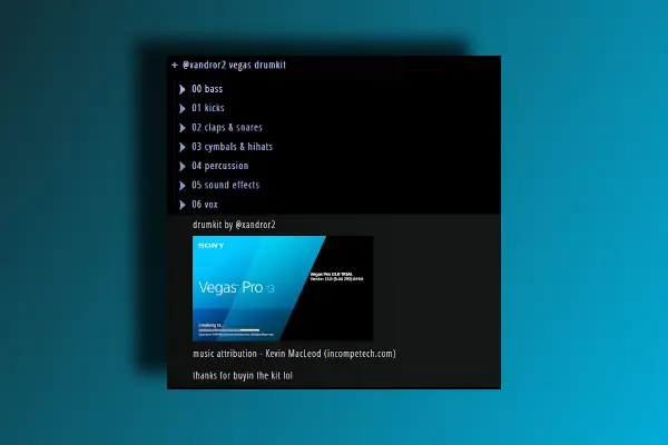 Xandror2 Vegas Drumkit WAV